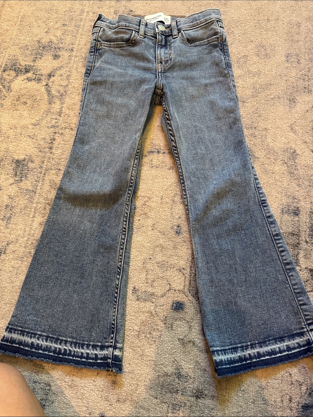 abercrombie kids blue flared hem jeans